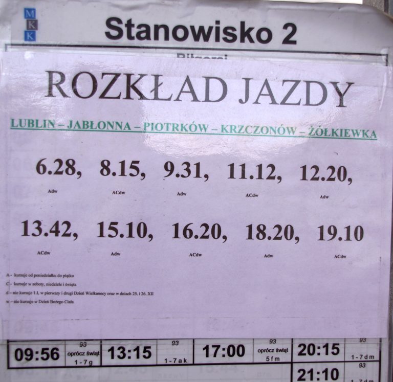 Rozkłady jazdy busów z placu przy ul Dworcowej zdjęcia Dworzec